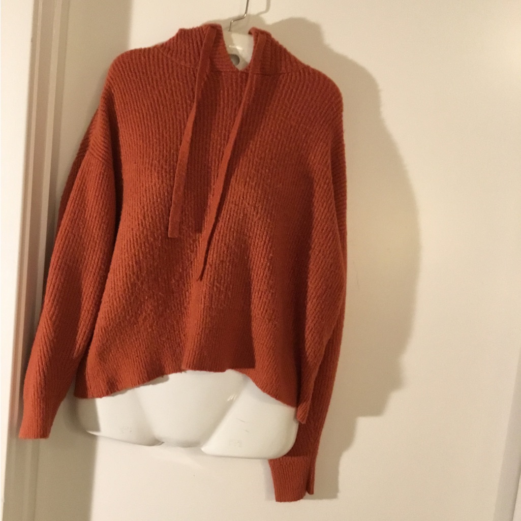 Lucky Brand Orange Hooded Sweater Size Medium 35